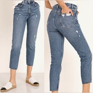 Boyish Women’s The Billy Ankle Skinny Jeans Distressed in City Lights Sz 30